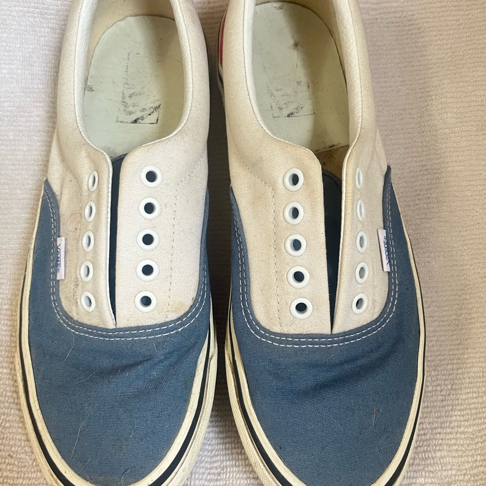 Two-Tone Canvas Slip-On Sneakers
